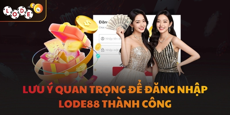 Lưu ý quan trọng để đăng nhập LODE88 thành công